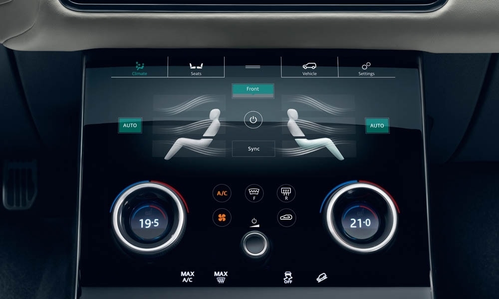 Vehicle setting. Range Rover 2020. Монитор климат контроля на range Rover Land Rover 2020. Range Rover 2011 сенсорная панель климат контроля. Климат сенсорный ленд Ровер.